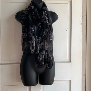 Day of the dead skull scarf